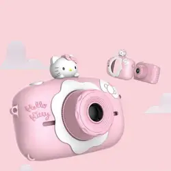 New Kawaii Sanrio 4000w Pixels Anime Hello Kitty Toys Camera Portable Photograph Music Game Model Kids Camera Birthday Kids Gift