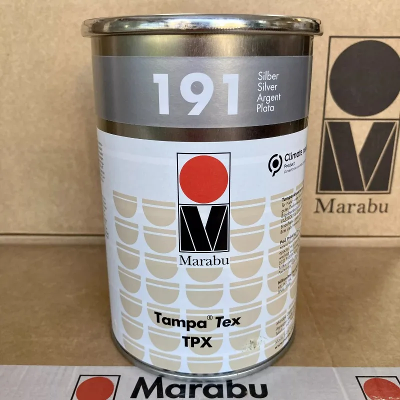 

Оригинальные немецкие чернила Malebold Marabu TPX191, серебряные высококачественные чернила для тампопечати для текстильного нижнего белья