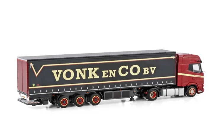 WSI 1:50 Scale DAF XG+ 4X2 Axle Truck Tractor Side Curtain tarpaulin Transport Truck Vehicle Diecast Toy Model,VONK & CO 01-4159