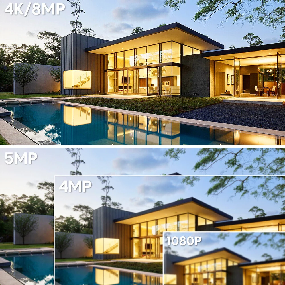 كاميرا Vikylin Hikvision متوافقة مع 5/8 ميجابكسل بالألوان الكاملة للرؤية الليلية IP كاميرا مراقبة فيديو للأمن الخارجي onvif IP66