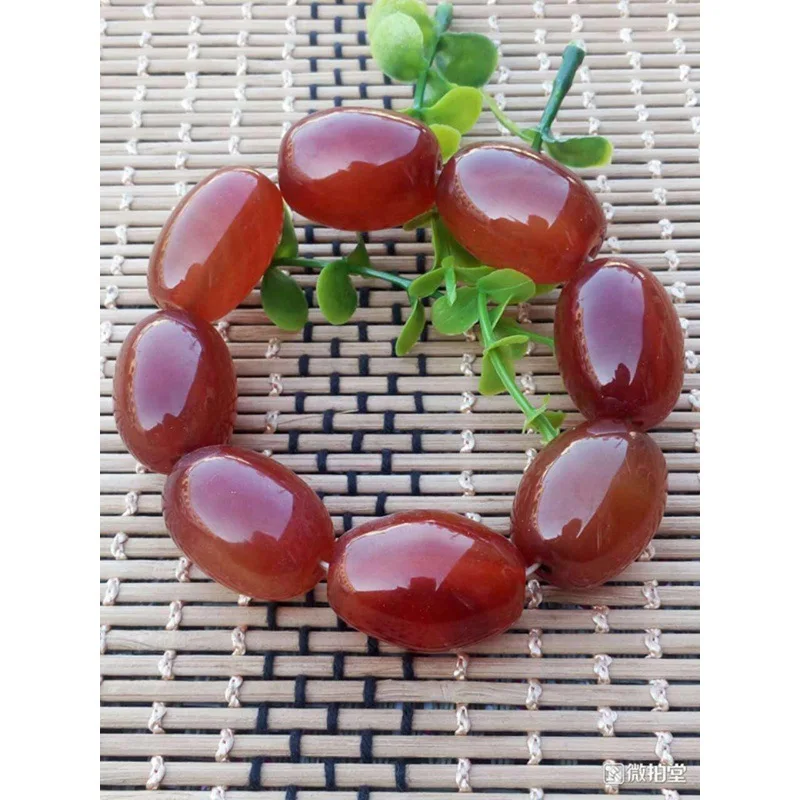 Natural Red Agate Crystal Bracelet Female Male Couple Jewelry Lucky Beads