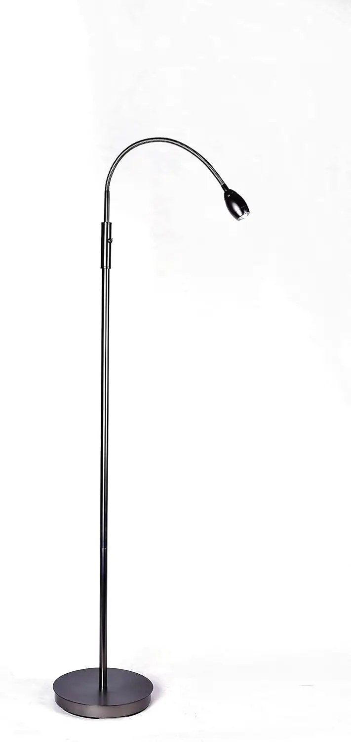 Patented Focus Adjustable Led Beam Floor Lamp With Gooseneck For Reading, Crafting Or Hobby