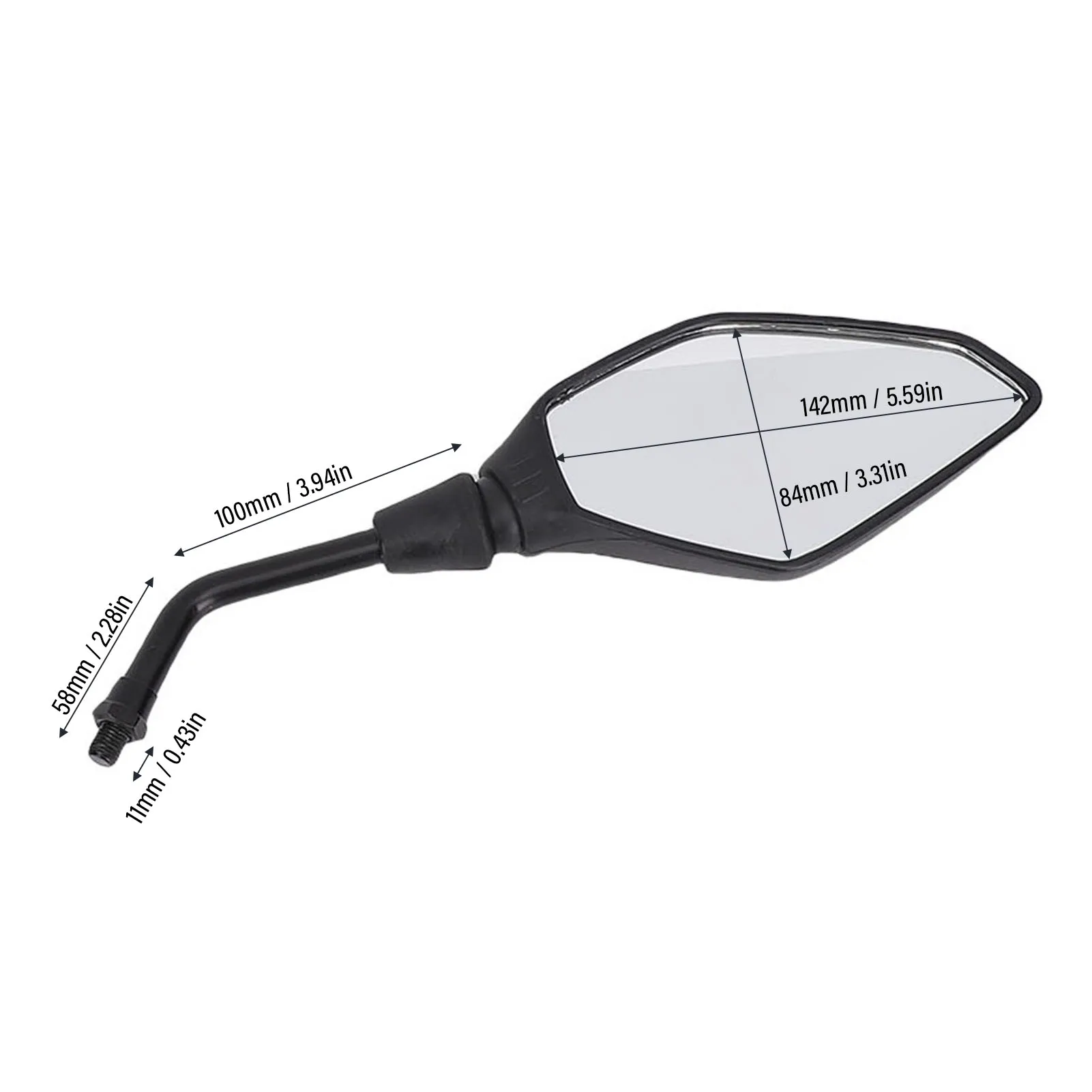 Зеркало заднего вида для мотоцикла с болтом M8 M10, прозрачное видение, устойчивые к царапинам зеркала для квадроциклов для велосипеда, скутера, квадроцикла, UTV, грязевого велосипеда