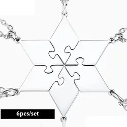 Personalized 3/4/5/6/7/8/9/10 PCS/Set Puzzle Pendant Necklace for Best Friends Sisters Brothers Custom BFF Necklaces Gifts
