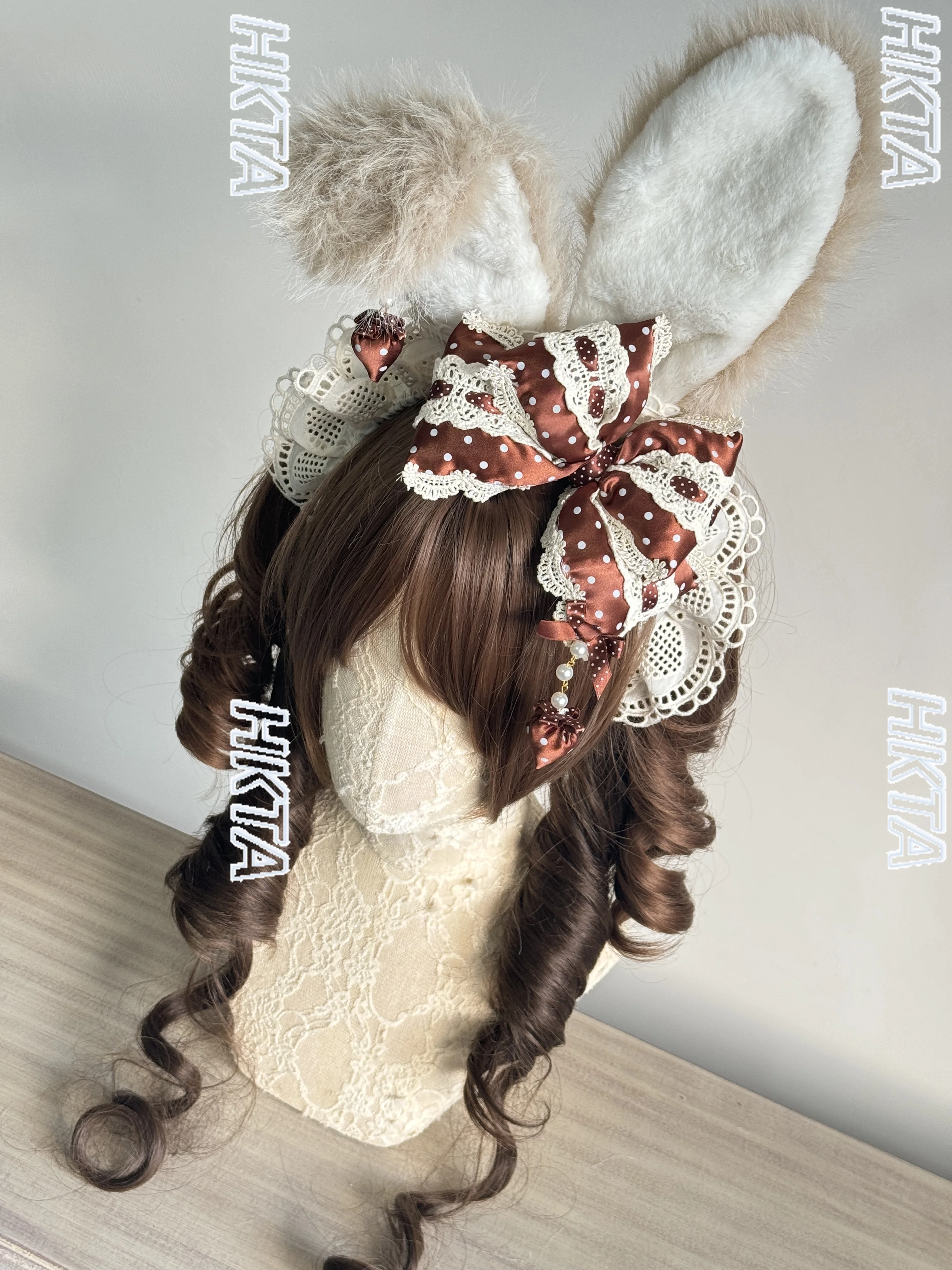 

Kawaii Лолита мультфильм хлопковый наполненный бант повязка на голову заколка для волос головные уборы милые милые кружевные швы универсальные аксессуары для волос женские