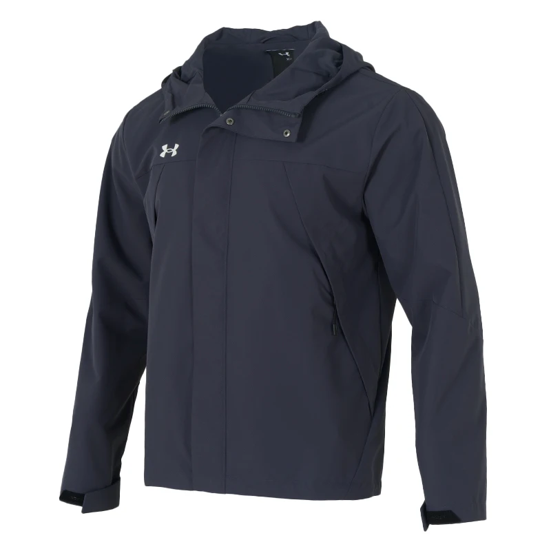 

Мужская спортивная повседневная однотонная удобная дышащая универсальная куртка с капюшоном Under Armour для фитнеса и тренировок 23600401-013