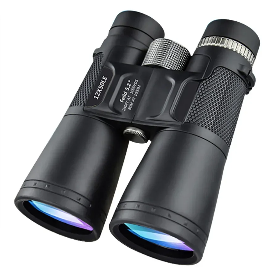 

2025 hot saleBinocular Telescope 12X50 BAK4 Prism Metal Binoculars Low Light Night Vision Binoculars