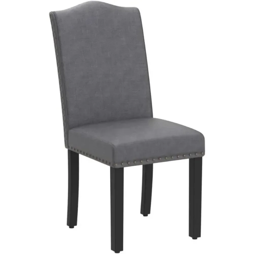 Dining Chairs with Rubber Wood Legs and Non-Woven Fabric Armless Chairs for Kitchen Living Room Hotel Wedding