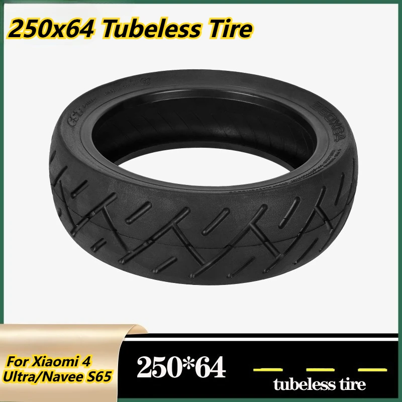 250x64 Schlauchloser Reifen für Xiaomi 4 Ultra/Navee S65 Scooter, 10-Zoll-Vakuumreifen, Standard-Ersatzreifen ohne Selbstabdichtung