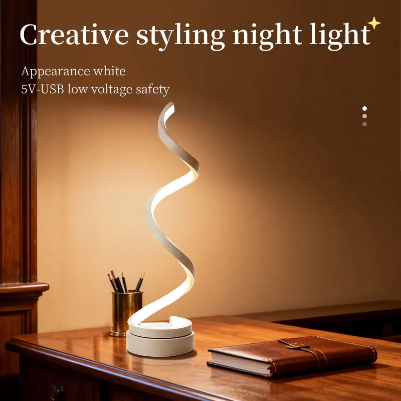 Artistic Modern Minimalist Table Lamp - Creative Night Light for Bedroom, Bar, and Desk with Ambience Design