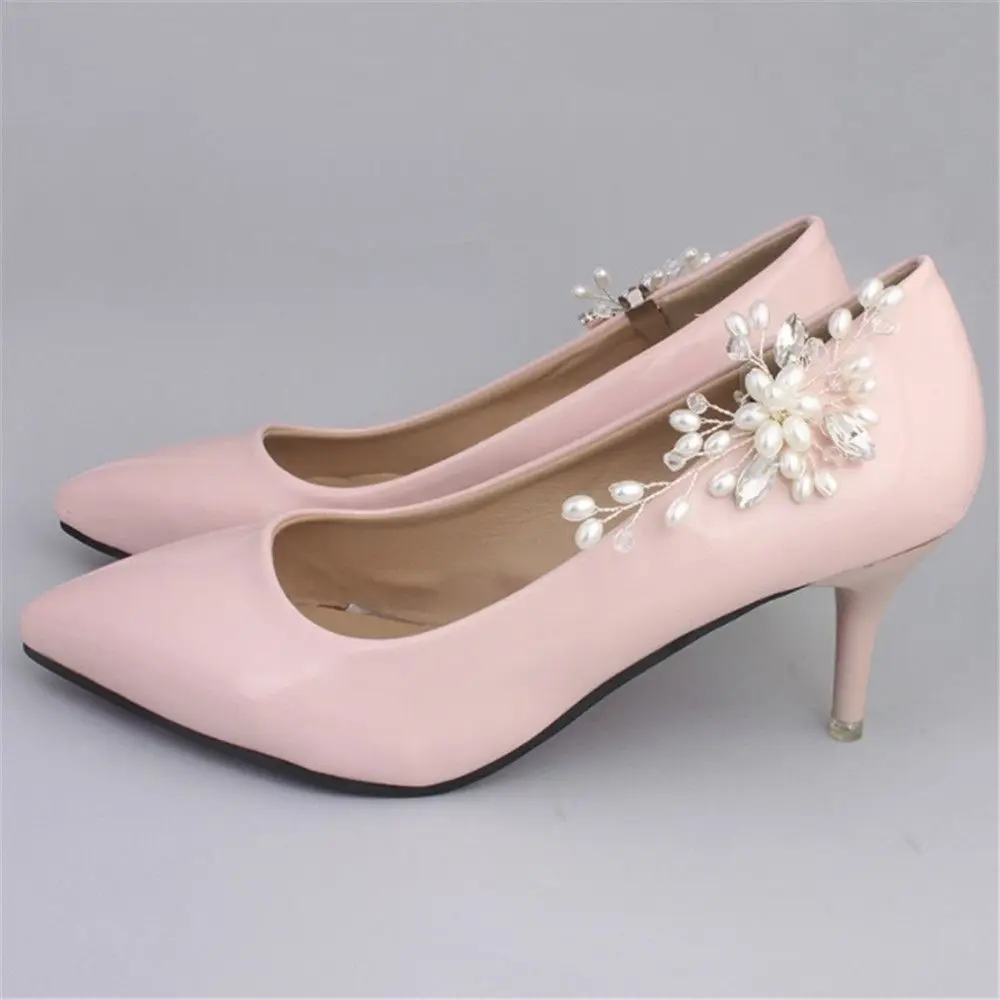 2pcs Shoe Clip Wedding Shoes High Heel Shoe Accessories Women Bride Decoration Rhinestone Shiny Decorative Clips Charm Buckle