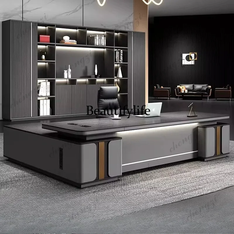 K178   Workstation Modern Mesa Escriotorio Home Office L Shape Storage Executive Desk Designer Computer Bureaux Table