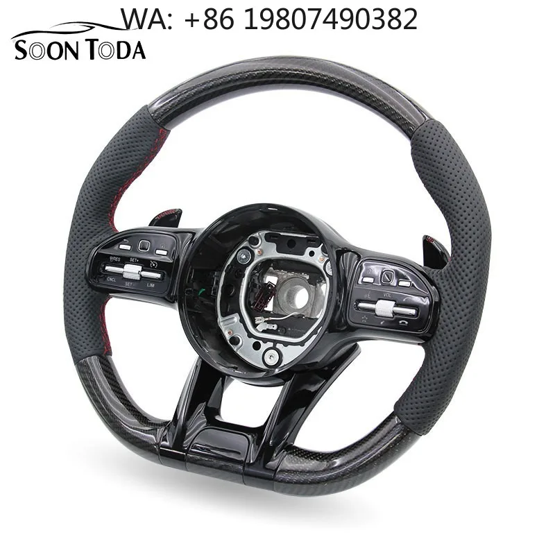 

M Sport Style Custom Carbon Leather Steering Wheel Durable Build Aftermarket Refit Replacement Fit Early Gen Classic Compact Spo