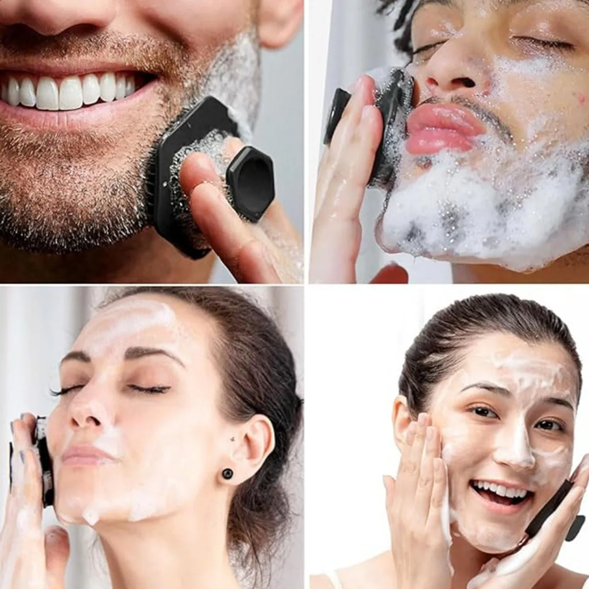 Cepillo de limpieza Facial para hombres y mujeres, depurador de silicona suave, cara en miniatura, limpieza profunda de poros, afeitadora, masajeador, cepillo exfoliante Facial