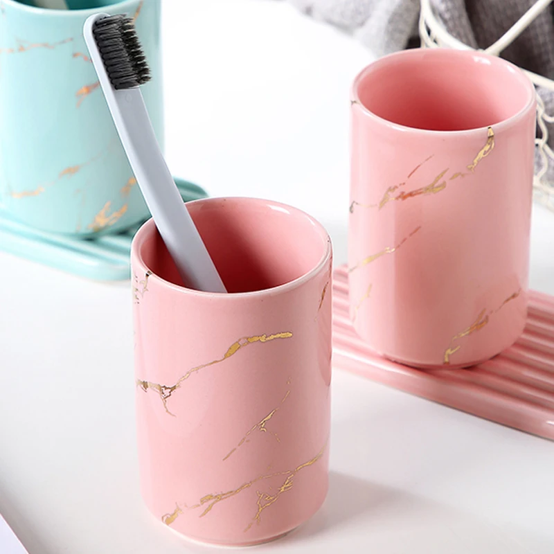 Keramik Zahnputzbecher Set Für Badezimmer Und Zahnbürsten_voghion.com