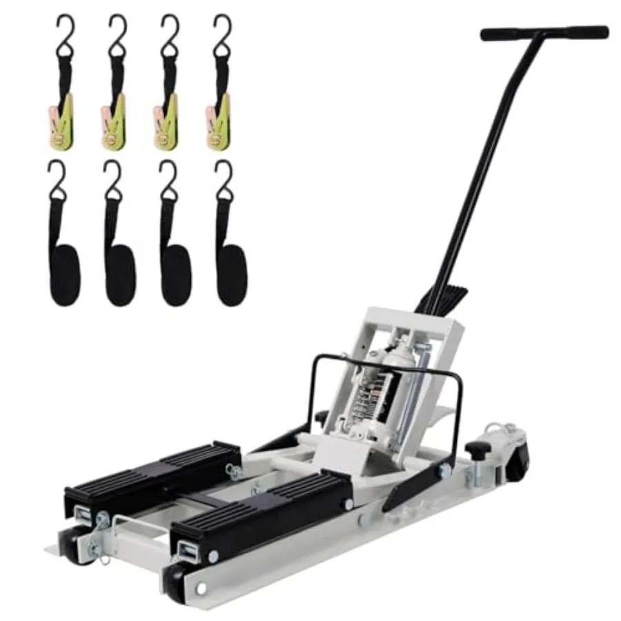 

Hydraulic Motorcycle Lift Jack with 1500 LBS Capacity and 4 Wheels for Easy Maintenance and Storage of ATVs and Cruiser Motorcy