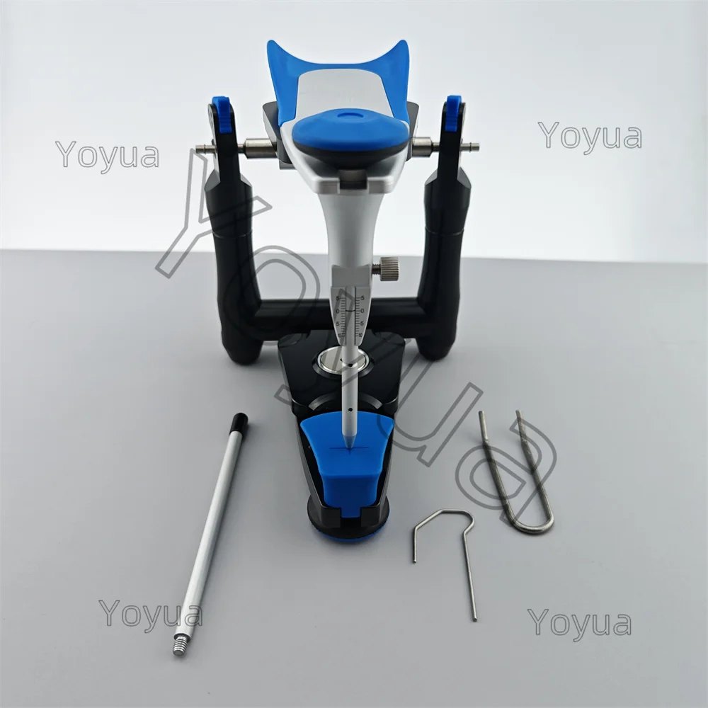 1 Set BN Articulator with 6 sets T-shape Base Plate Teeth Model Accurate Scale Plaster Model Dental Lab Equipment