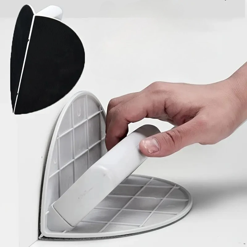 Self Adhesive Half Circle Sanding Pad Holder Durable Plastic Drywall Corner Sander Ergonomic Grip for Woodworking DIY Projects