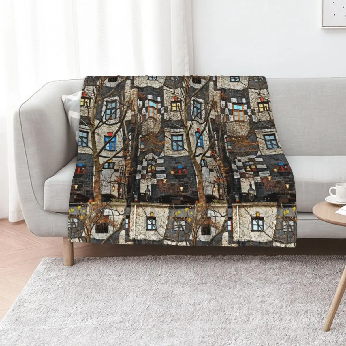 Kunst Haus Wien Throw Blanket Outdoor Soft Blanket for Picnic Beach Camping