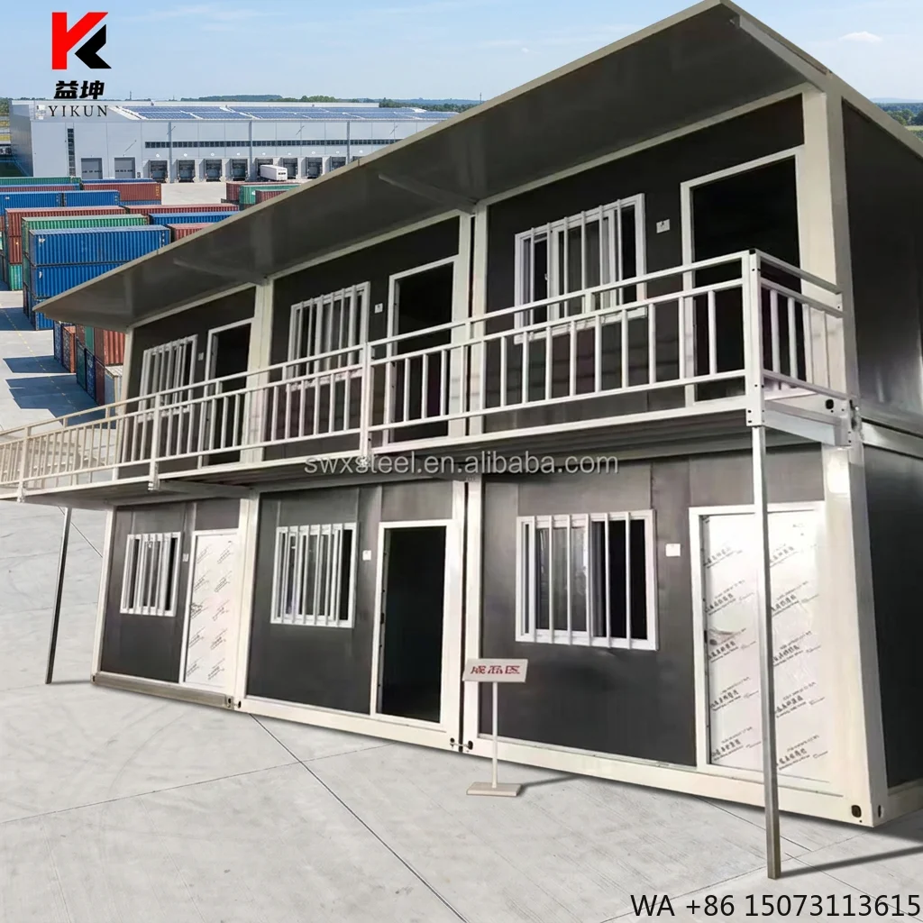 Fast Installation X-Type Container House Steel Structure Prefab House for Temporary Residential Accommodation