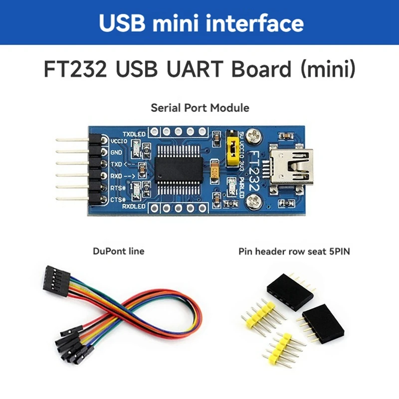 FT232 USB UART Board Mini Interface USB To UART Serial Port Module FT232RNL For Win7/8/8.1/10/11 Android