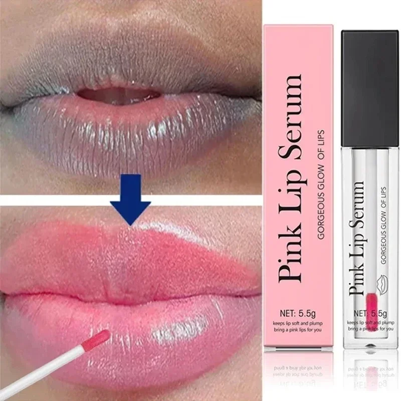 

5pcs Tinted Lip Glow Serum Essential Oil Natural Pink Serum Moisturizing Lip Glaze Plumper Mirror Water Lip Gloss Care Cosmetics