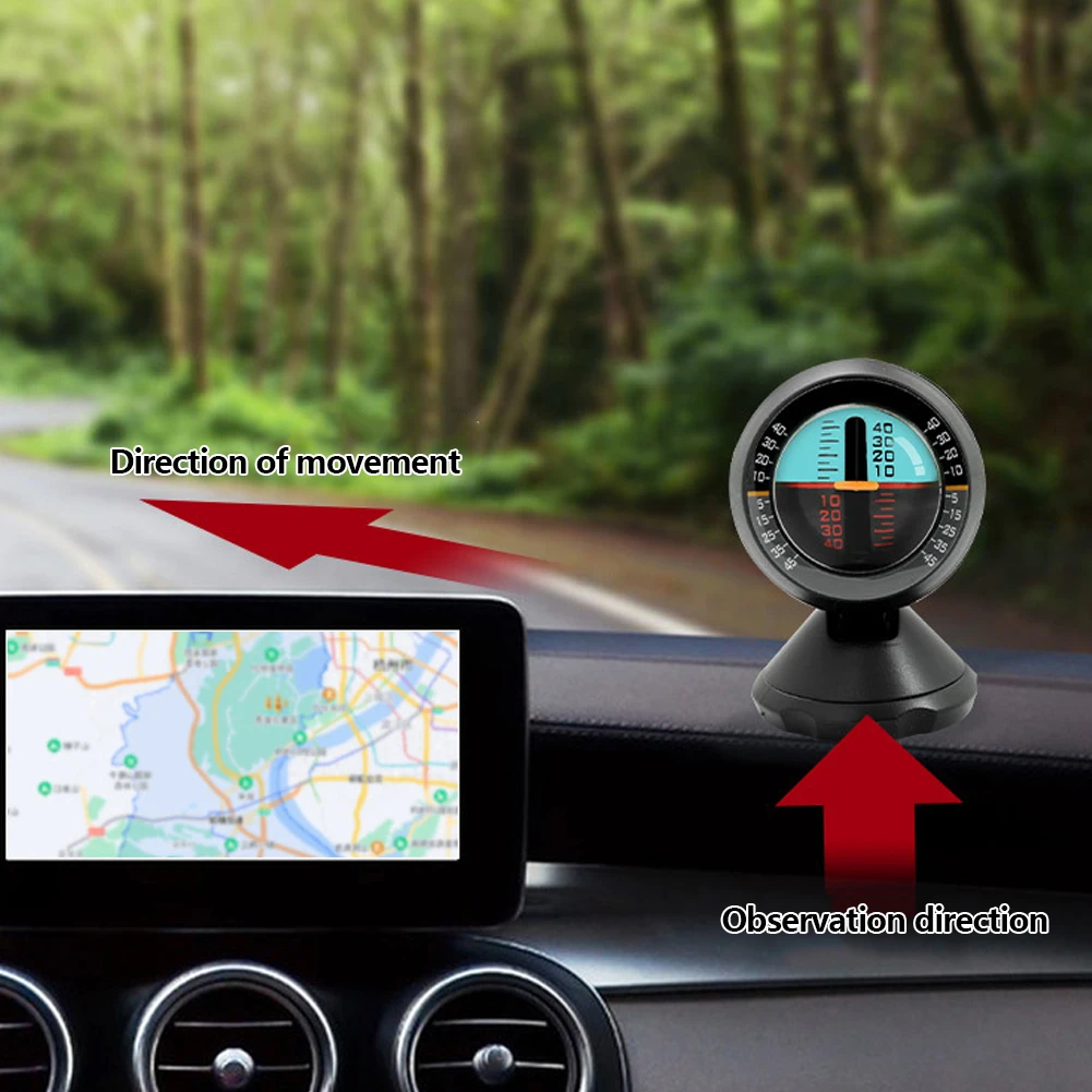 متعددة الوظائف سيارة الميل المنحدر متر المحمولة عالية الدقة السيارات العالمي البوصلة في الهواء الطلق قياس أداة مركبة البوصلة