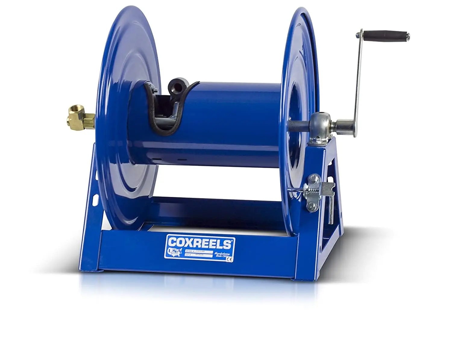 

Coxreels 1125-4-100 Hand Crank Steel Hose Reel, 1125 Series - ½” x 100', 3,000 PSI - Heavy Duty All Welded Steel A Frame