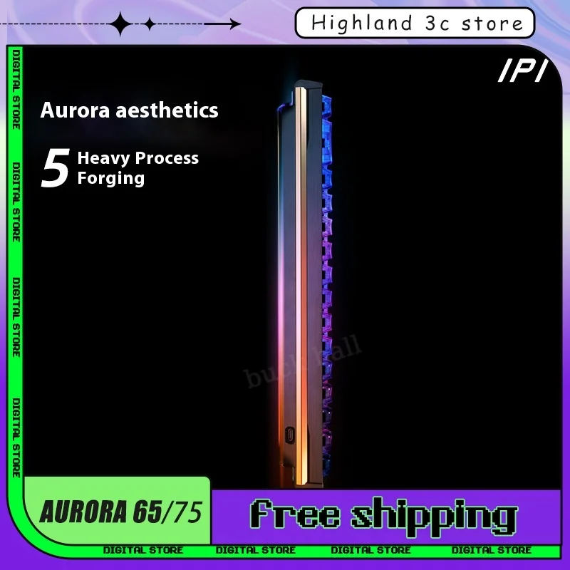 

IPI AURORA 65 Gaming Keyboard Magnetic Axis single mode Competitive AURORA 75 RGB Light HIFI 75-Key RT0.01 for Esports And Game