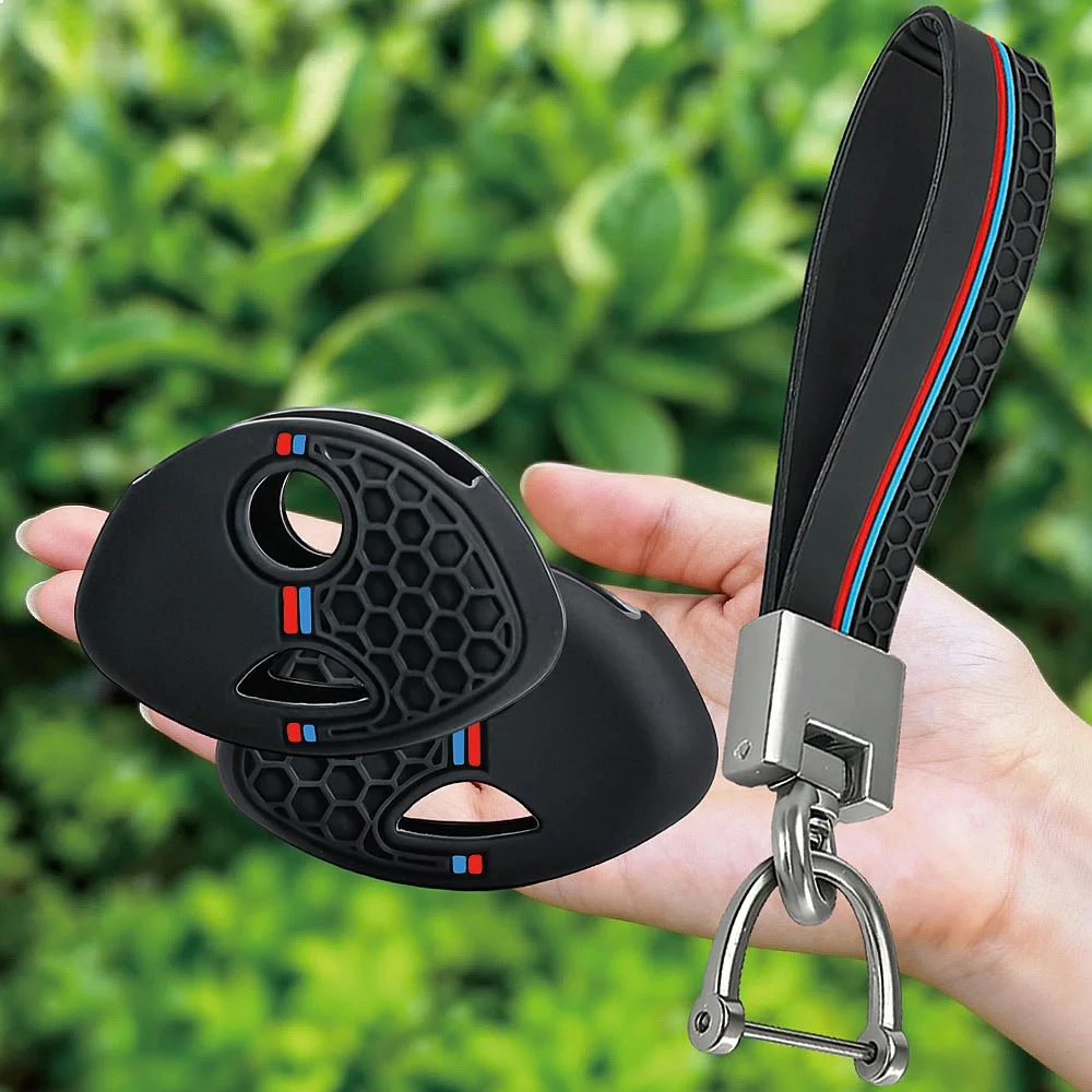 Silicone Motorcycle Key Cover Case For BMW F650GS F800GS S1000RR R1200RT Car Key Fob Cover Remote Key Shell
