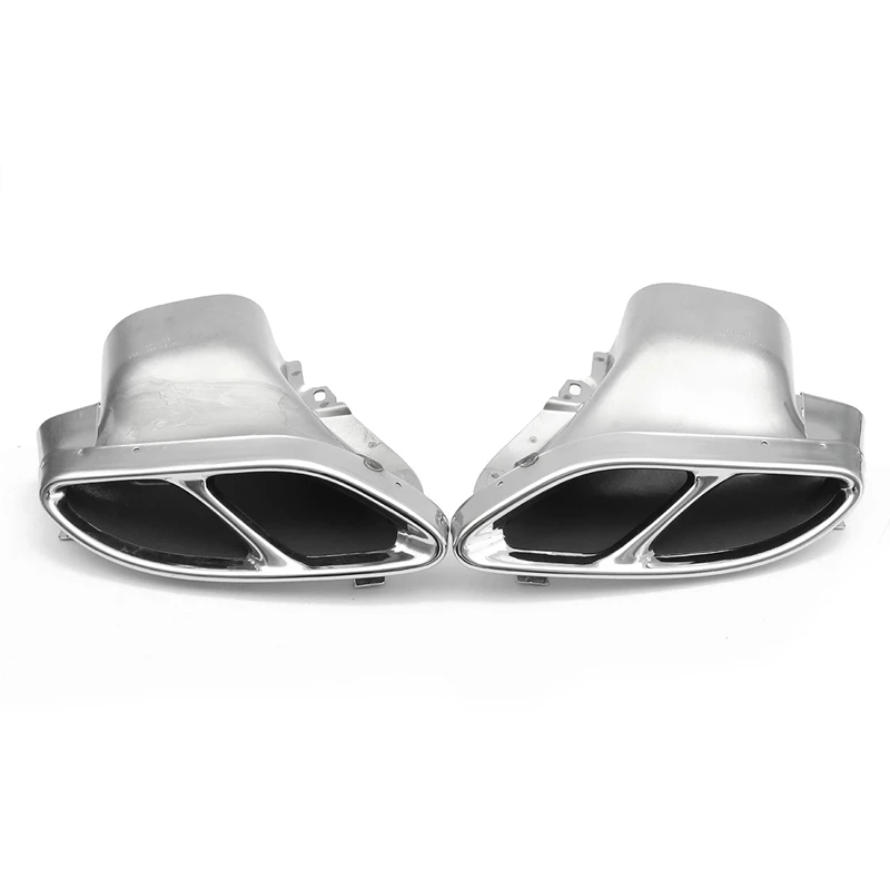 Pair Car Rear Exhaust Muffler Pipe For Mercedes Benz W205 C-Class 2015+ Car Accessories