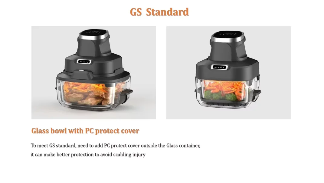1600W Crispy Portable Air Fryer Double Glass Basket 1.8-4.5L Capacity Digital Control Space-Saving Design Household Use French