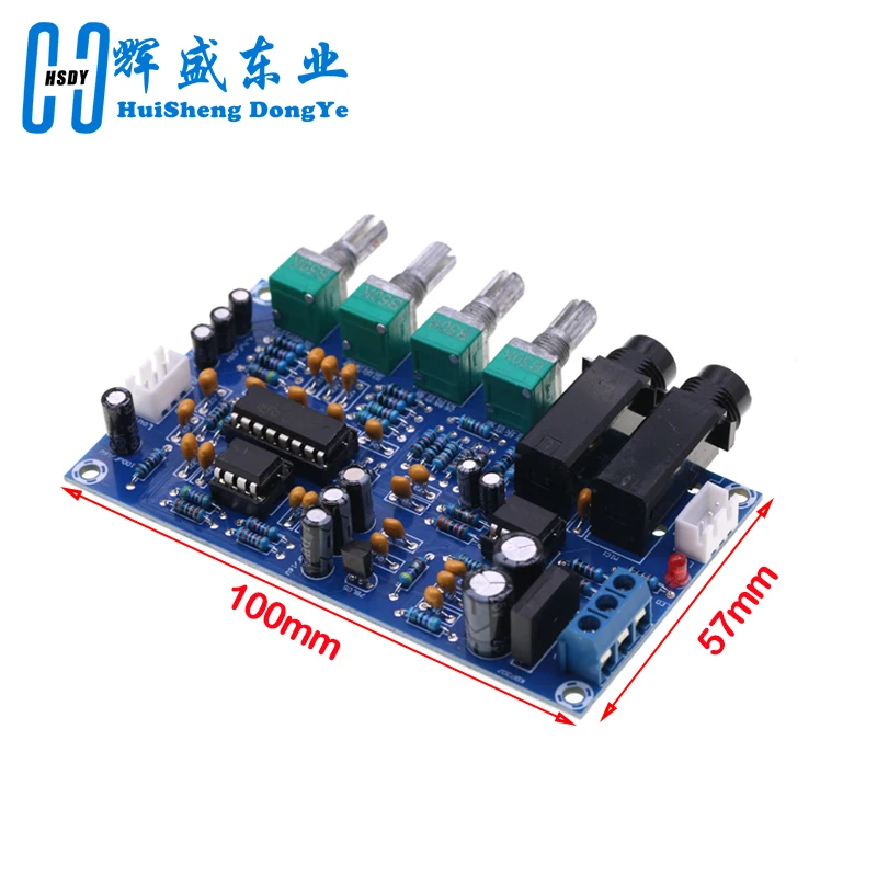 XH-M173 Moving-coil Microphone Amplifier Board Karaoke Reverb Microphone Module Dual Power AC 12V PT2399