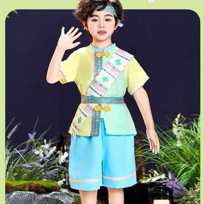 Costumi cinesi di performance per bambini Dai per il set del festival di spruzzi d'acqua