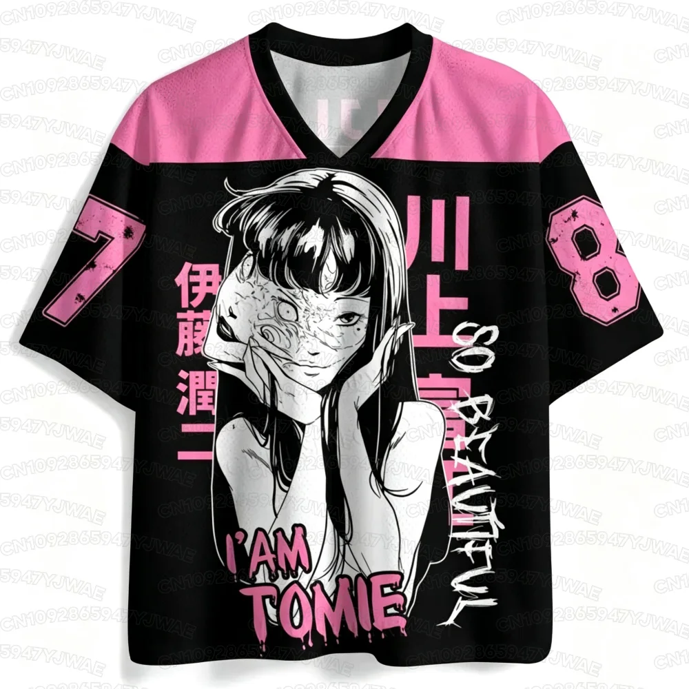Summer Women's Men's Short Sleeve T-shirt Casual Tomie Kawakami Junji Ito Jersey Fans T-shirt Unisex Tops Y2K Jersey Tops