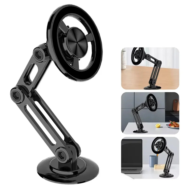 Super magnetischer Autotelefonhalter, 360-Grad-Drehung, Handy-Ständer, magnetischer Handy-Ständer für Apple Magsafe für iPhone, Samsung, Xiaomi