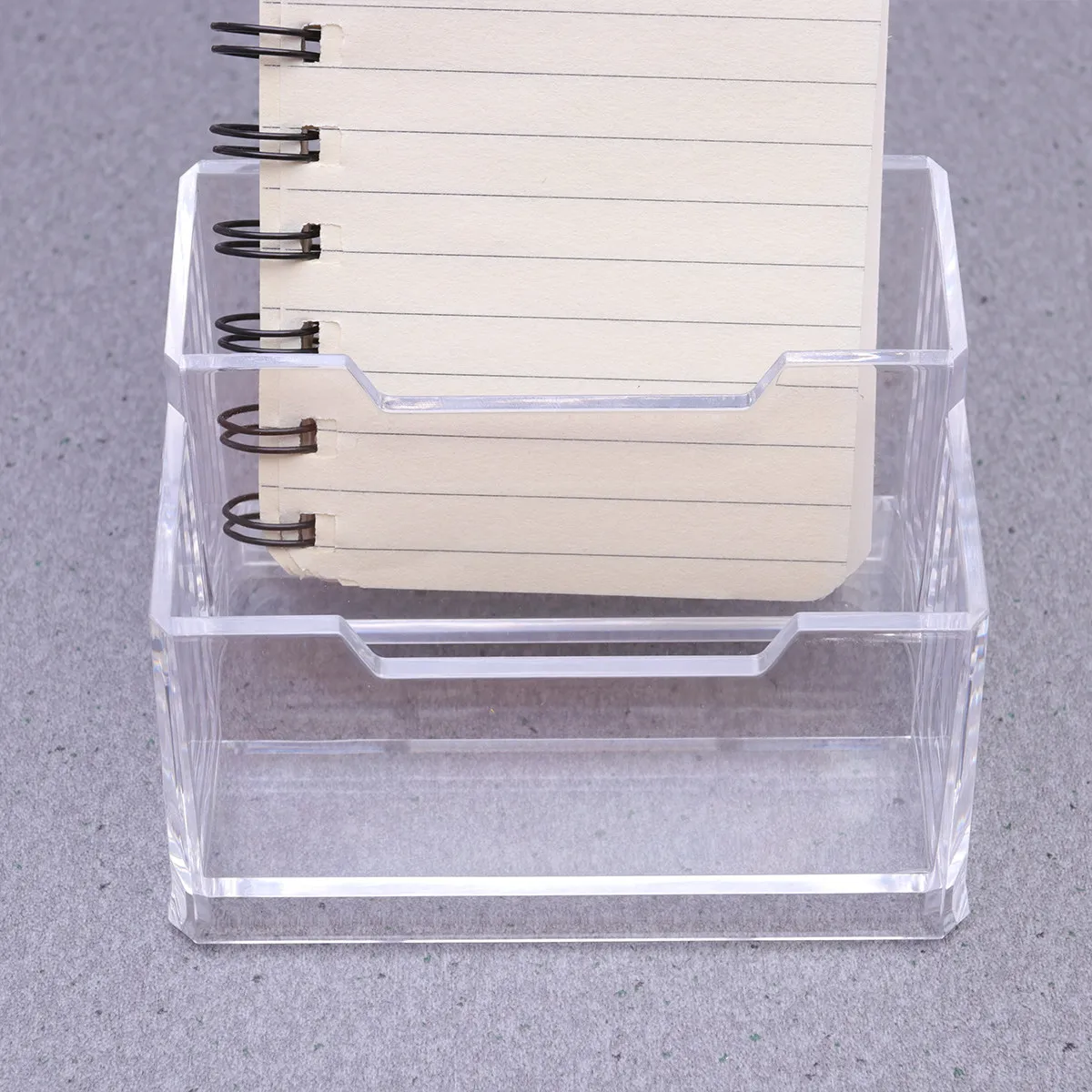 1Pcs Transparent Acrylic Desk Business Cards Holder Minimalist Style Easy Access Organizer for Companies Schools Hospitals