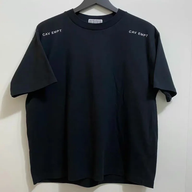 2024 New CAVEMPT Portrait Print Short Sleeve Summer Men's Women's High Quality Loose Casual Top T Shirt Real Photos