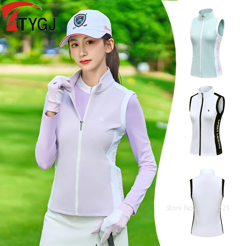 

TTYGJ женский жилет для гольфа, осенне-зимняя теплая одежда, ультралегкий спортивный женский топ, куртка для гольфа без рукавов, жилет S-XL
