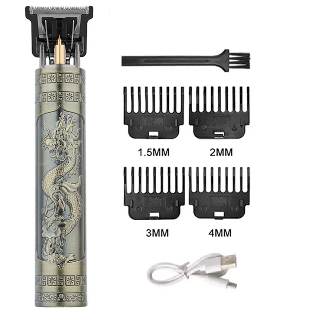 Professionele Haarknipmachine Vintage T9 Haarkapper Knipmachine voor Mannen Scheerapparaat Trimmer Oplaadbaar Carving Mark Razor - afbeelding 1