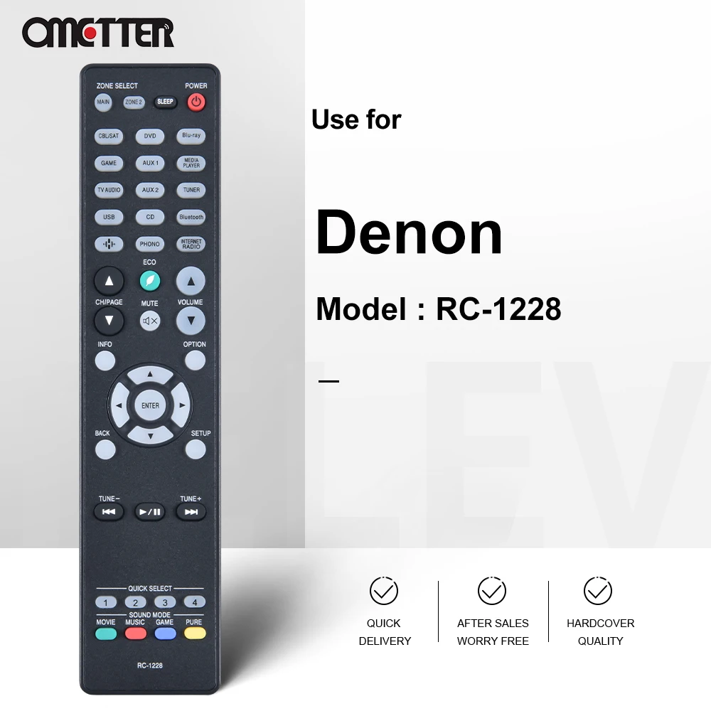 RC-1228 Remote Control For Denon AV Receiver AVR-X2400h AVR-S730 AVR-S950H