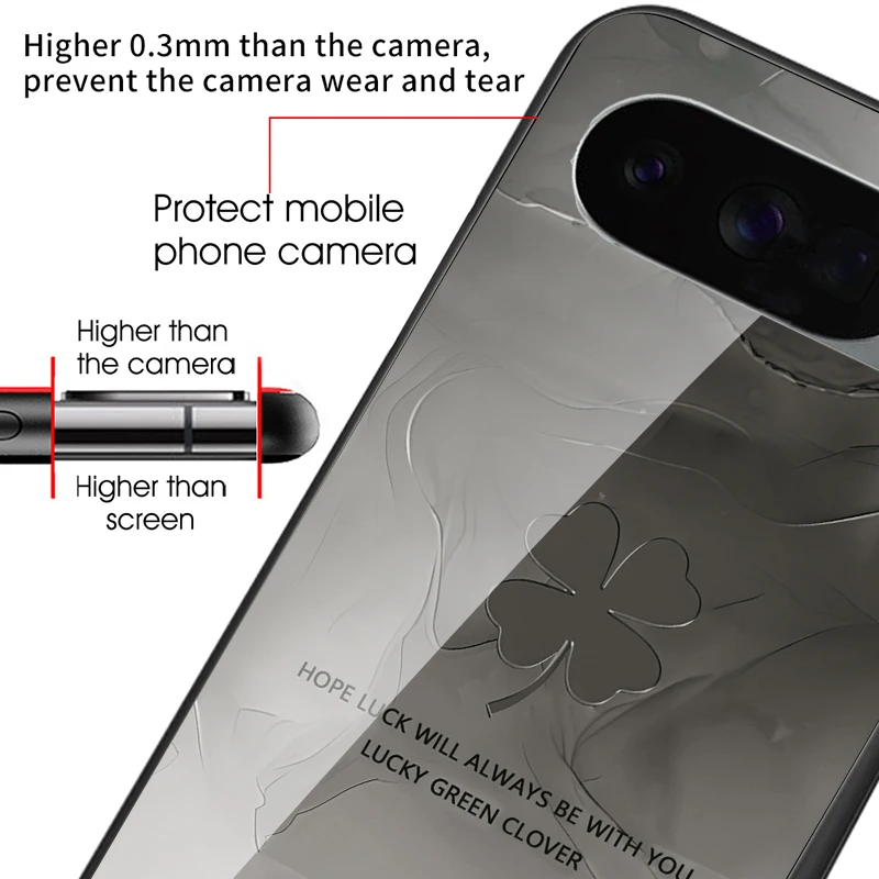 Twarde szkło hartowane na telefon Google Pixel 10 Pro XL Pixel 9, etui ochronne, wzór kwiatowy, tylna obudowa, fundas