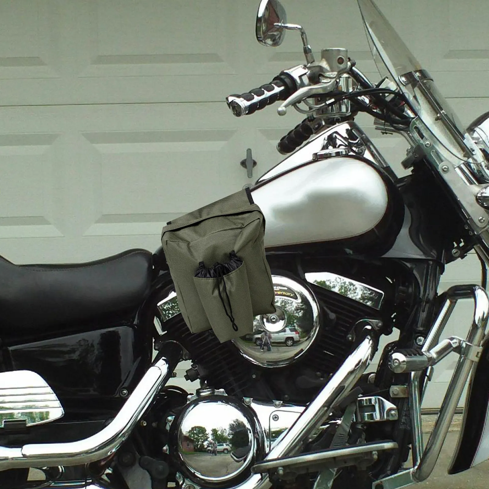 

Мотоциклетная сумка-седельная сумка из ткани Оксфорд с двумя карманами, универсальная, цветная, легко устанавливаемая, для хранения инструментов на заднем сиденье, совместима с квадроциклами и UTV