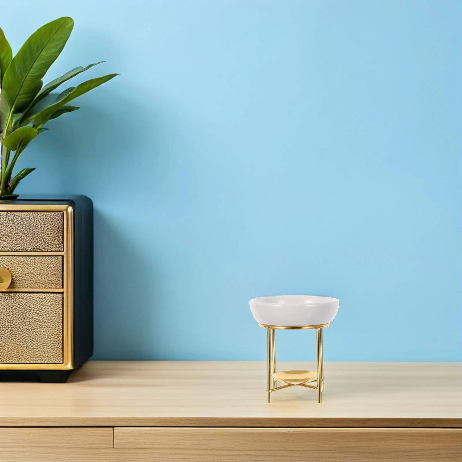 الفولاذ المقاوم للصدأ الشمع النفط الموقد أربعة أرجل الروائح Tealight حامل الشمع تذوب دفئا الناشر المنزل