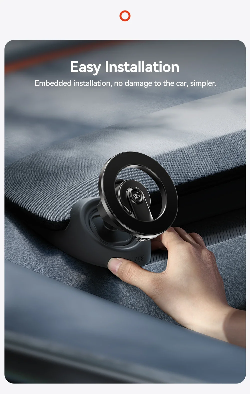 YZ Für Tesla Model 3 Y YL Highland Juniper Magnetische Auto-Handyhalterung 360° ° Drehbare Metall-Autohalterung, verschiedene Ausführungen, einfache Installation, Innenraumzubehör, Unterstützung für magnetische Telefone, Tesla – Detail 26