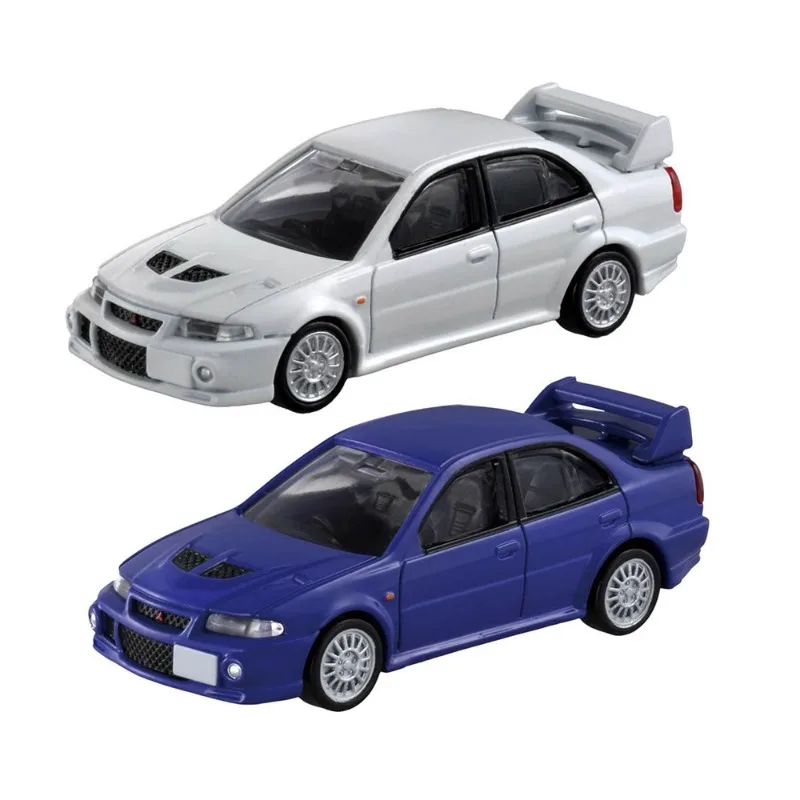 TAKARA TOMY Box hitam Premium TP13 Mitsubishi evolution diecast model Aloi, koleksi potongan anak-anak, mainan anak.