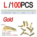 L 100pcs Gold