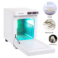 UV Sterilizer Cabinet Large Capacity 5 L Towel Nail Tools Herbs Massage Stone Hot Warmer with Stainless Steel Rack for Home
