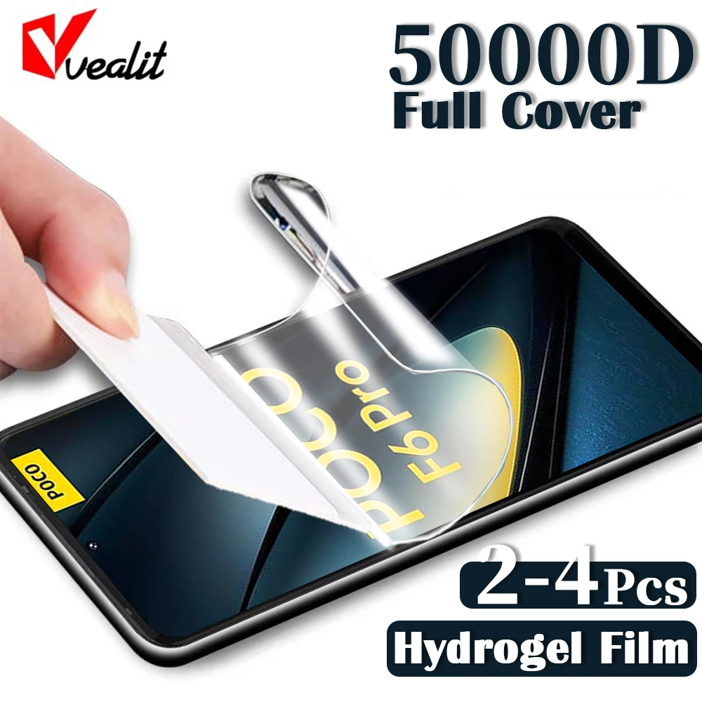 

2-4Pcs Soft Silicone Hydrogel Film For Xiaomi Poco F6 F5 F4 F3 GT Screen Protectors For Poco M6 Plus M5S M5 M4 Pro 5G Not Glass