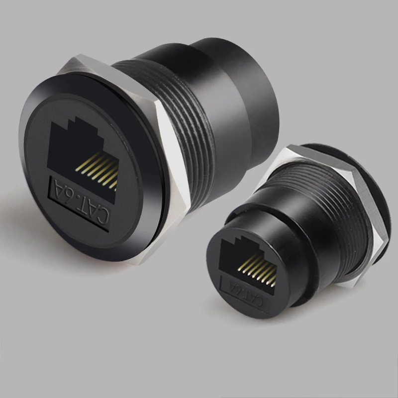 RJ45 to RJ45 Adapter RJ45 Panel Mount Connector, CAT6 Ethernet LAN Pass Through Coupler, Female to Female